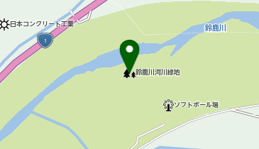 鈴鹿川河川緑地の地図画像