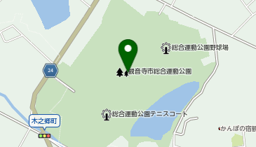 観音寺市総合運動公園の地図画像