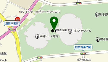 鴨池公園の地図画像