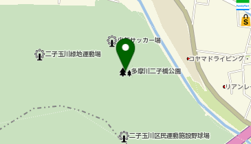 世田谷区たまがわ花火大会の地図画像