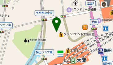 ホワイトハウス大阪店の地図画像