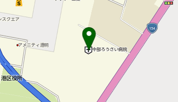 中部労災病院 美容室の地図画像