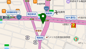 まつげサロン梅田JILLEYESの地図画像