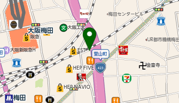 LUXBE mini カラーカット専門大阪梅田店の地図画像