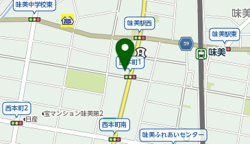 美容室BアンドBの地図画像