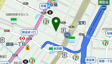Salle de Location Kyobashiの地図画像