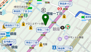PEEK-A-BOO 銀座中央通りの地図画像