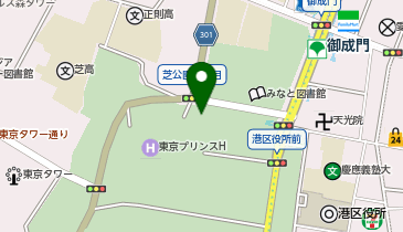 東京プリンスホテル 2階美粧室の地図画像