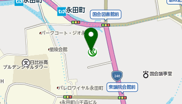 ヘアーサロン銀座マツナガ参議院議員会館店の地図画像