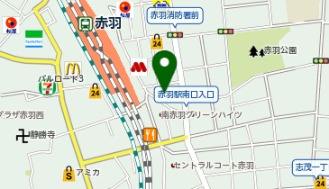 hair salon face akabaneの地図画像