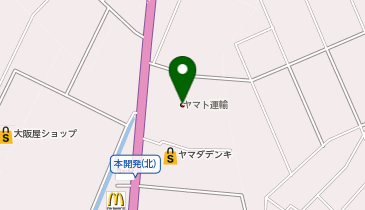 ヤマト運輸(株)富山主管支店の地図画像