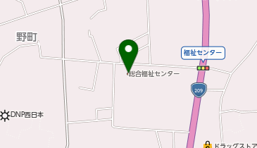 筑後市総合福祉センターの地図画像