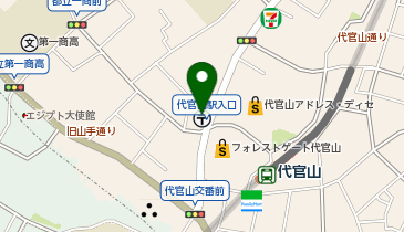 代官山e&rsquo;Nビルの地図画像