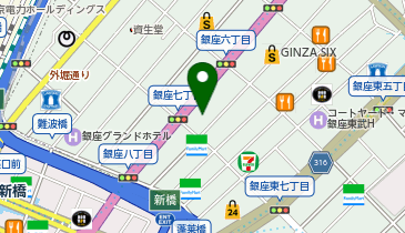 ヤマハ銀座ビルの地図画像