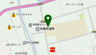 矢板市上下水道事務所の地図画像