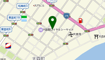 函館和洋食組合の地図画像