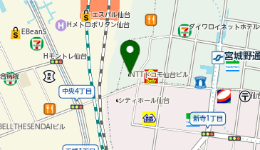 (株)NTTドコモ仙台ビルの地図画像