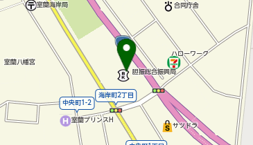 むろらん広域センタービルの地図画像