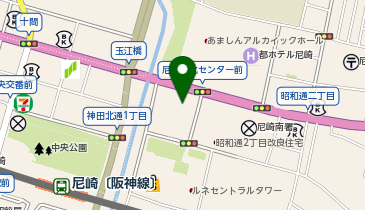 尼崎市中小企業センターの地図画像