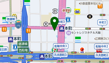 野村不動産御堂筋本町ビルの地図画像