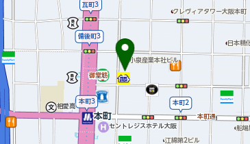 船場オーセンビルの地図画像