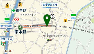 ベックスステーションラウンジ東中野店の地図画像