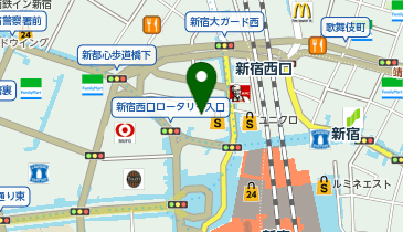 でんがな新宿西口ハルク店の地図画像