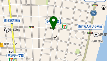 炭火串焼 四分一の地図画像