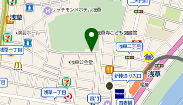 黒毛和牛 壱乃屋 浅草伝法院の地図画像