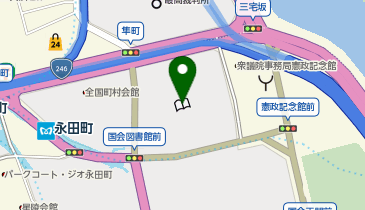 国立国会図書館東京本館 食堂の地図画像