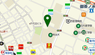 明大師弟食堂の地図画像