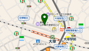 炭火焼干物定食 しんぱち食堂 大塚店の地図画像