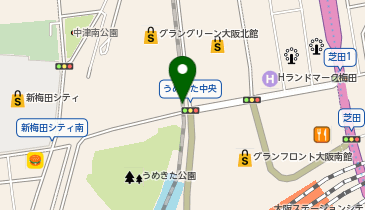 うめきた温泉蓮お食事処の地図画像