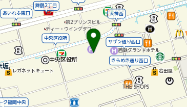 ピッツェリア ダ ガエターノ 大名店の地図画像