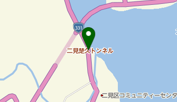 二見情話の里ミュージックライン「二見情話」/国道331号の地図画像