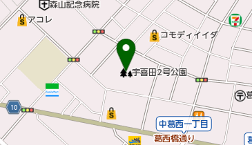 宇喜田中央公園の地図画像