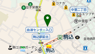駒込公園の地図画像