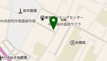 駒込西公園の地図画像