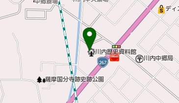 川内まごごろ文学館の地図画像