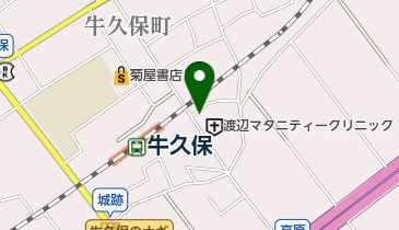 牛久保城跡の地図画像