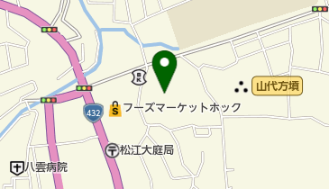 山代二子塚古墳の地図画像