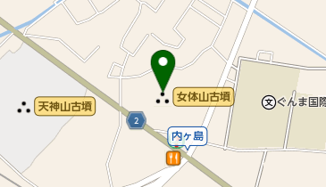 女体山古墳の地図画像