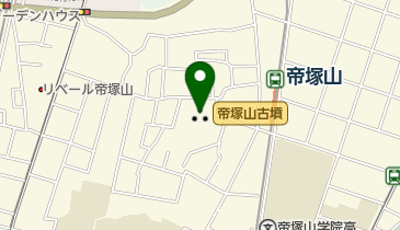 帝塚山古墳の地図画像