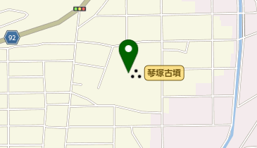 琴塚古墳の地図画像