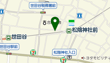 世田谷電車のみえる公園の地図画像