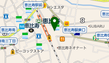 恵比寿駅東口公園の地図画像