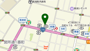 セブンイレブン 新潟NEXT21店の地図画像