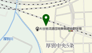 大谷地流通団地東側緑地の地図画像