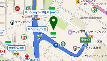 リラックマストア 池袋サンシャインシティ店の地図画像