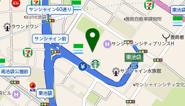 すみっコぐらしショップ 池袋サンシャインシティ店の地図画像